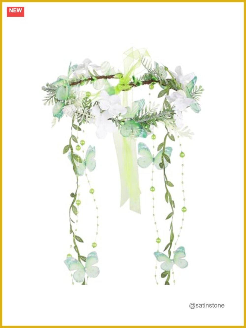 Fairy Flower Crown Butterfly Tassel Headpiece Cosplay Festival